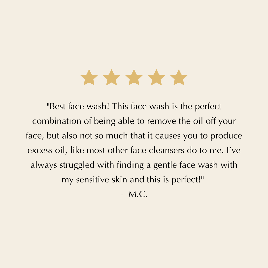 Oil-Free Foaming Face Wash for Acne-Prone Sensitive Skin – Aloe & Ashwagandha, Gluten-Free