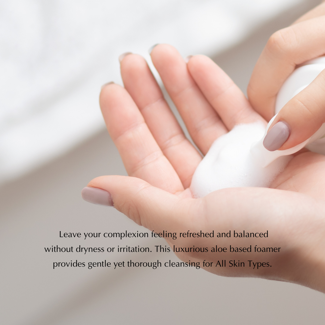 Oil-Free Foaming Face Wash for Acne-Prone Sensitive Skin – Aloe & Ashwagandha, Gluten-Free